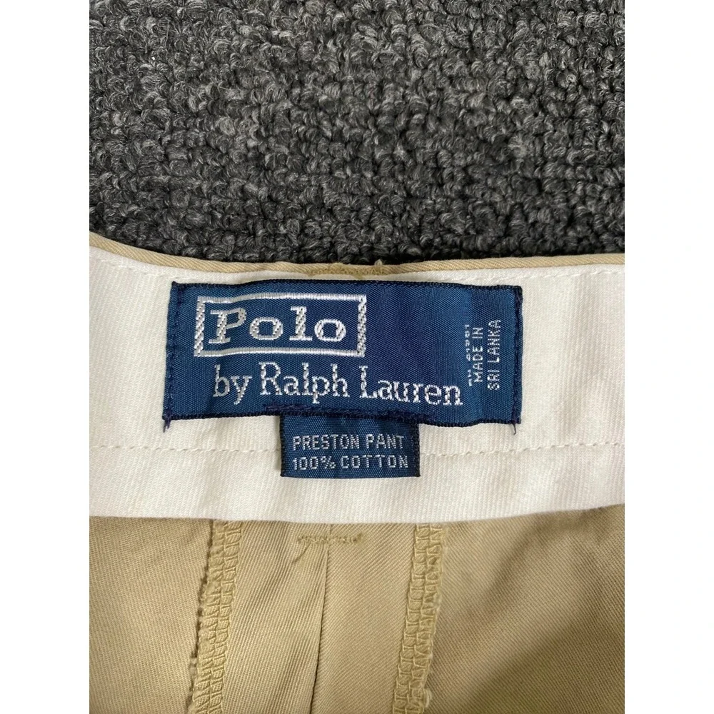 Polo Ralph Lauren Preston Pant‎ Chinos Tan Mens 38x30 Khaki  Straight Leg Preppy